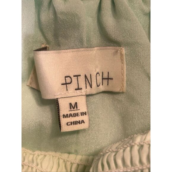 Pinch Anthropologie Smocked Back Cutouts Mint Sleeveless Short Dress Medium (577 - Picture 7 of 8